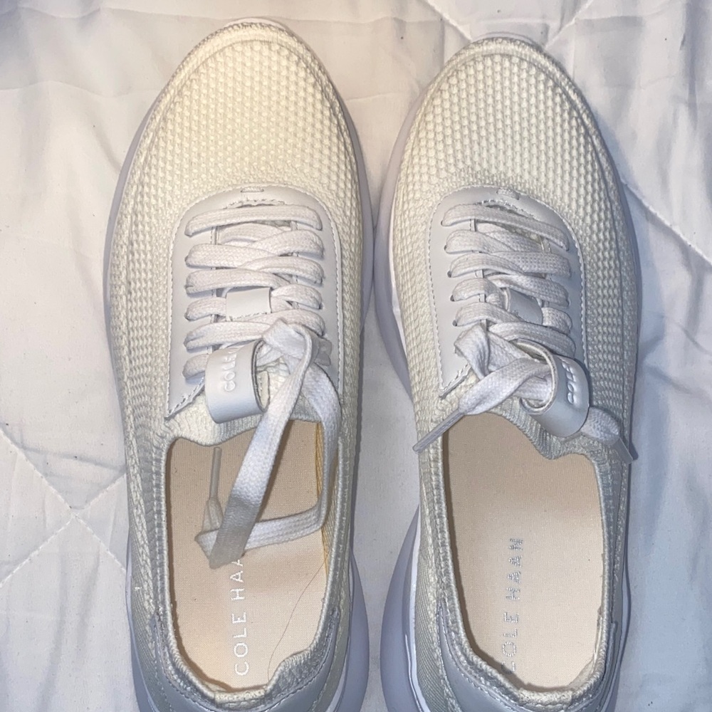 Cole Haan Women's Knit Slip-On Sneakers - Cream/Beige